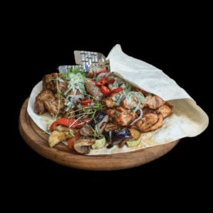 Сет з печеними овочами з куркою та свининною 950г